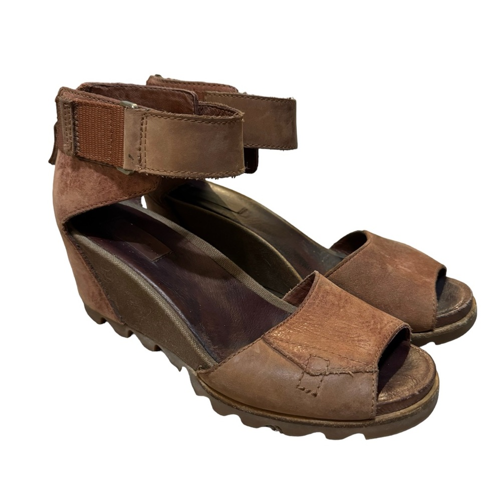 Sorel Joanie II Ankle Strap Platform Wedge Sandals—8.5